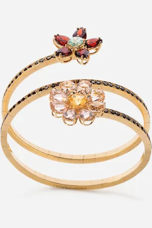 Dolce & Gabbana Armreif Spring aus Gelbgold mit floralen Ornamenten