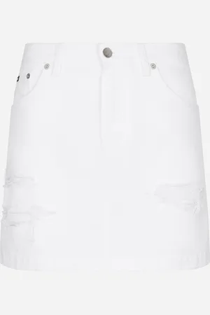 Dolce & Gabbana Minirock aus Denim mit Rissen