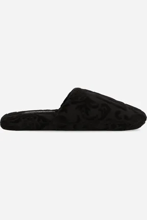 Dolce & Gabbana Frotteepantoffel aus Baumwolljacquard