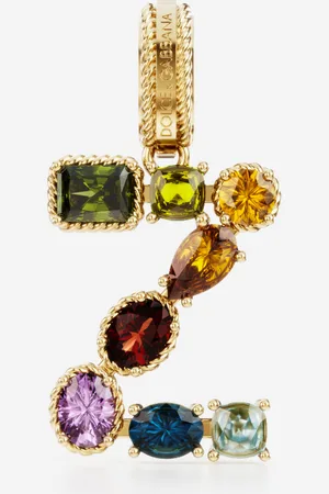Dolce & Gabbana Charm Z Rainbow alphabet aus 18-karätigem Gelbgold mit mehrfarbigen Edelsteinen