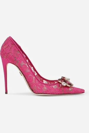 Dolce & Gabbana Pumps Rainbow Lace aus Lurex-Spitze