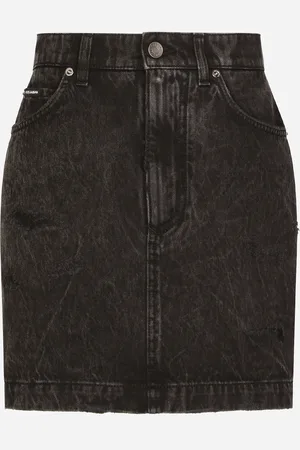 Dolce & Gabbana Minirock aus gewaschenem Denim