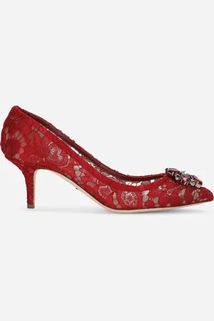 Dolce & Gabbana Lace rainbow pumps with brooch detailing