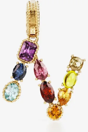 Dolce & Gabbana Charm N Rainbow alphabet aus 18-karätigem Gelbgold mit mehrfarbigen Edelsteinen