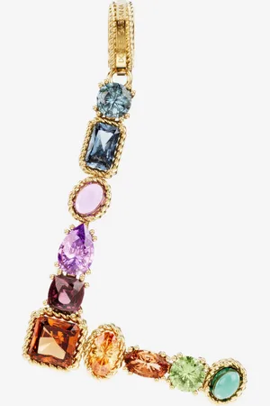 Dolce & Gabbana Charm L Rainbow alphabet aus 18-karätigem Gelbgold mit mehrfarbigen Edelsteinen