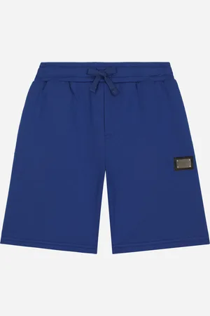 Dolce & Gabbana Jogging-Bermudas aus Jersey mit Logoplakette