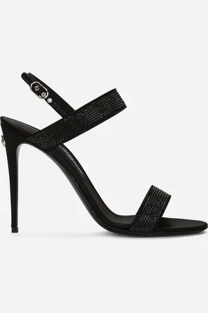 Dolce & Gabbana Sandalette aus Satin und Thermostrass
