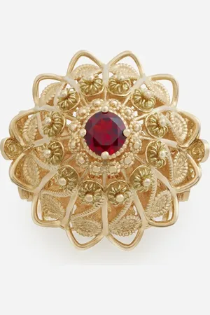 Dolce & Gabbana Ring Pizzo aus gelbgold und rhodolith-granat