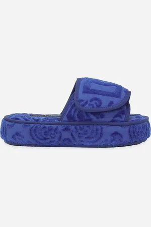Dolce & Gabbana Plateau-Pantoffel aus Baumwollfrottee