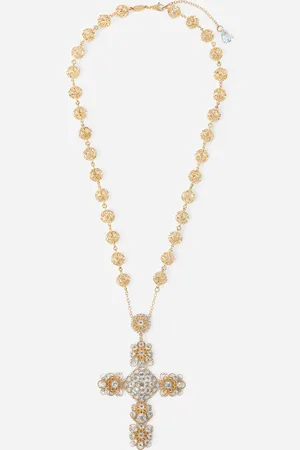 Dolce & Gabbana Pizzo necklace in yellow 18kt with aquamarines