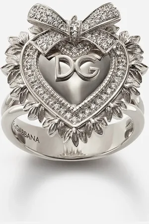 Dolce & Gabbana Devotion ring in white gold with diamonds