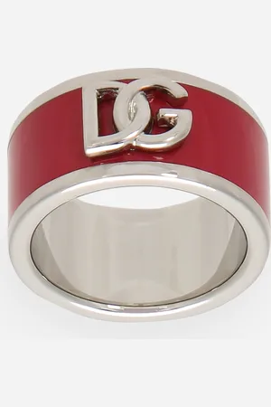 Dolce & Gabbana Ring aus Emaille mit DG-Logo