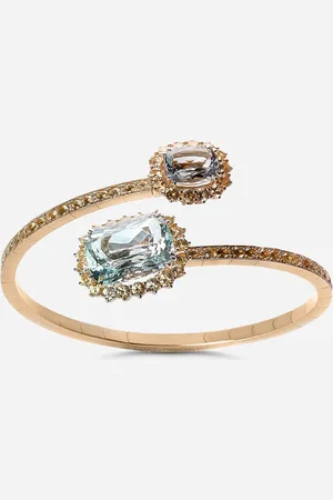 Dolce & Gabbana Armband heritage aus gelbgold mit aquamarin und gelben saphiren