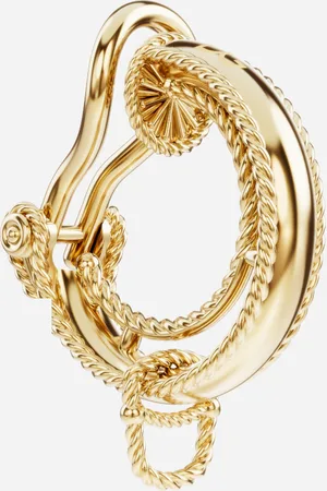 Dolce & Gabbana Ohrclip Rainbow Alphabet aus 18-karätigem Gelbgold