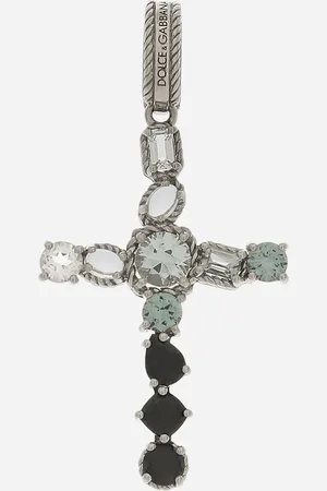 Dolce & Gabbana Charm Anna aus Weißgold 18 kt mit farblosen Topasen und grauen und schwarzen Spinellen