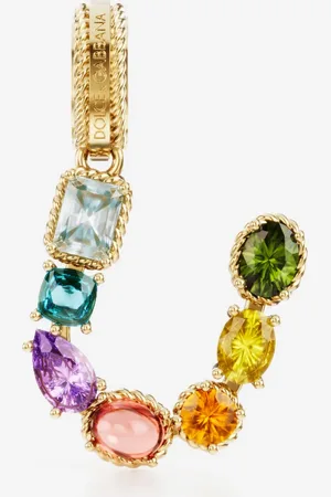 Dolce & Gabbana Charm U Rainbow alphabet aus 18-karätigem Gelbgold mit mehrfarbigen Edelsteinen
