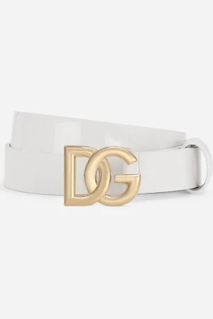 Dolce & Gabbana Gürtel aus Lackleder DG-Logo