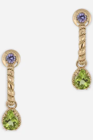 Dolce & Gabbana Halbkreisförmiger Ohrring aus 18-karätigem mit farbigen Edelsteinen