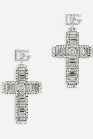 Dolce & Gabbana Ohrringe aus Strassstein-Kreuzen