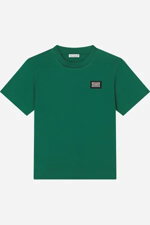 Dolce & Gabbana T-Shirt aus Jersey mit Logoplakette