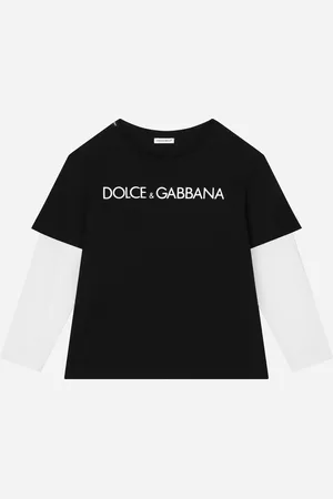Dolce & Gabbana Langarm-T-Shirt aus Jersey mit Logoprint