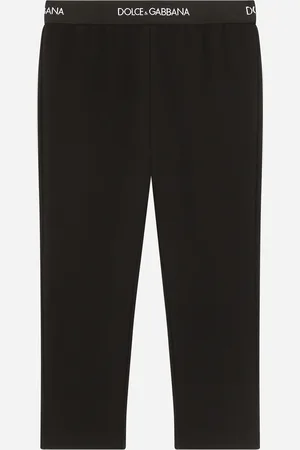 Dolce & Gabbana Leggings aus Interlock mit Logo-Gummiband