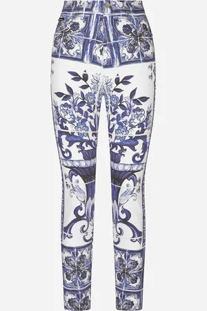 Dolce & Gabbana Jeans Grace aus Denim Majolika-Print