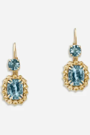 Dolce & Gabbana Ohrringe Heritage aus gelbgold, aquamarinen und gelben saphiren