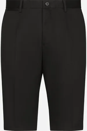 Dolce & Gabbana Stretch cotton shorts with DG embroidery