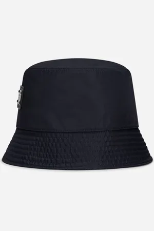 Dolce & Gabbana Nylon bucket hat with branded plate