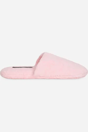 Dolce & Gabbana Frotteepantoffel aus Baumwolljacquard