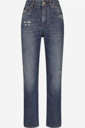 Dolce & Gabbana Boyfriend-Jeans aus mittelblauem Denim