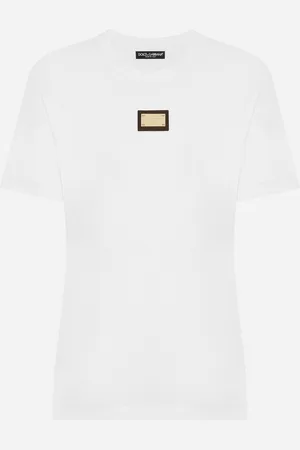 Dolce & Gabbana T-Shirt aus Jersey mit DG-Logoplakette