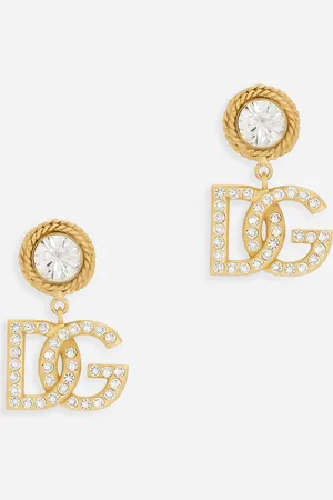 Dolce & Gabbana Earrings with rhinestones and DG logo