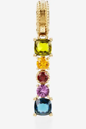 Dolce & Gabbana Charm I Rainbow alphabet aus 18-karätigem Gelbgold mit mehrfarbigen Edelsteinen