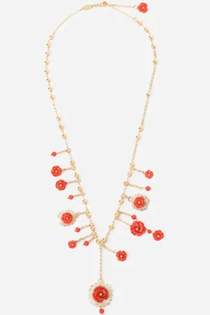 Dolce & Gabbana Coral necklace in yellow 18kt with coral rose