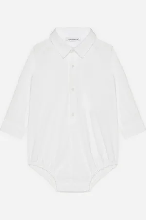 Dolce & Gabbana Shirt bodysuit in stretch poplin