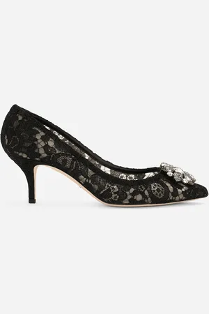 Dolce & Gabbana Lace rainbow pumps with brooch detailing