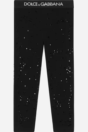 Dolce & Gabbana Leggings aus Interlock mit Thermostrass