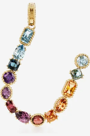 Dolce & Gabbana Charm U Rainbow alphabet aus 18-karätigem Gelbgold mit mehrfarbigen Edelsteinen