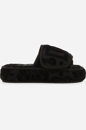 Dolce & Gabbana Plateau-Pantoffel aus Baumwollfrottee