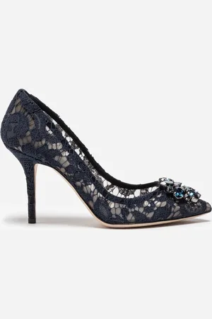 Dolce & Gabbana Lace rainbow pumps with brooch detailing