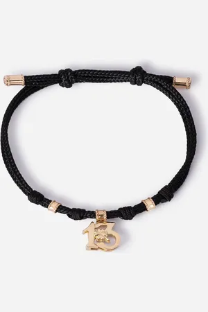 Dolce & Gabbana Fabric Good luck bracelet with yellow pendant charm