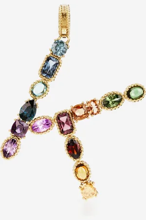 Dolce & Gabbana Charm K Rainbow alphabet aus 18-karätigem Gelbgold mit mehrfarbigen Edelsteinen