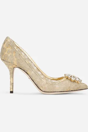 Dolce & Gabbana Pumps rainbow aus lurex-spitze mit brosche