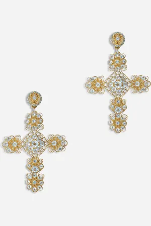 Dolce & Gabbana Pizzo earrings in yellow 18kt with aquamarines