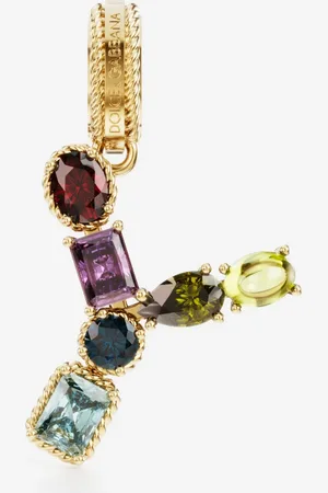 Dolce & Gabbana Charm Y Rainbow alphabet aus 18-karätigem Gelbgold mit mehrfarbigen Edelsteinen