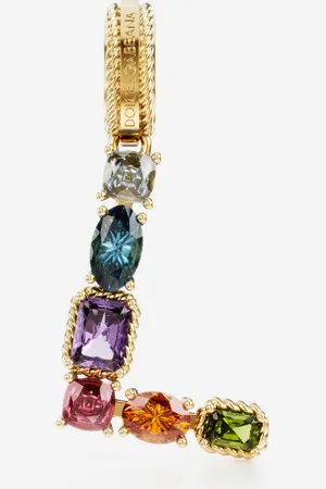Dolce & Gabbana Charm L Rainbow alphabet aus 18-karätigem Gelbgold mit mehrfarbigen Edelsteinen