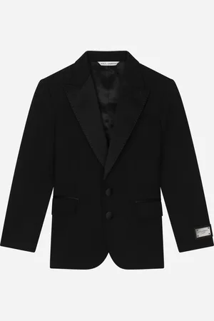 Dolce & Gabbana Single-breasted tuxedo jacket with logo tag