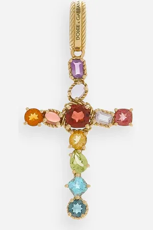 Dolce & Gabbana Anhänger Rainbow aus Gelbgold 18 kt mit mehrfarbigen Edelsteinen